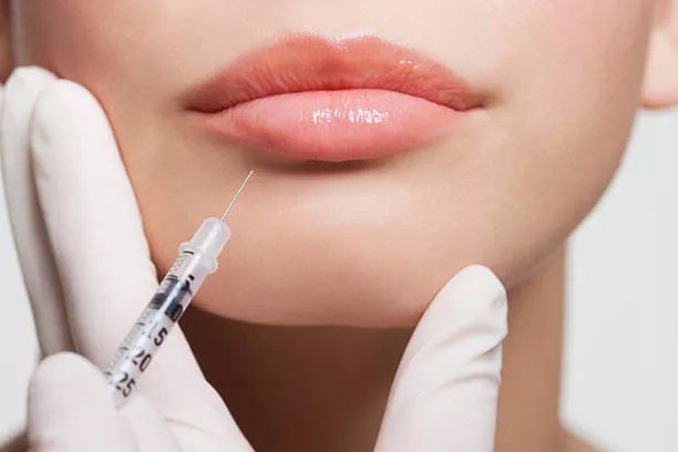 Close-up of natural, balanced lips